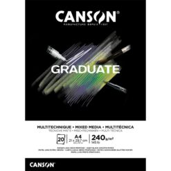 Canson Graduate Mixed Media Black lehtiö 240g A4 (20)