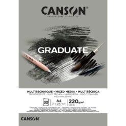 Canson Graduate Mixed Media Grey lehtiö 220g A4 (30)