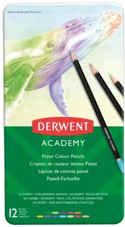 Derwent Academy Colour Pencils 12kpl metallirasiassa