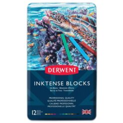 Derwent Inktense Blocks musteväriliidut 12kpl metallirasiassa