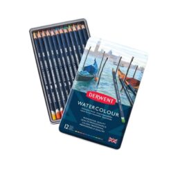 Derwent Watercolour vesivärikynät 12kpl metallirasiassa