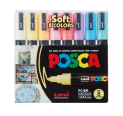 Uni Posca maalikynät 8kpl pastellivärit