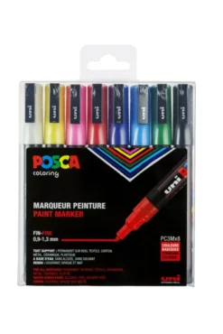 Uni Posca maalikynät 8kpl perusvärit