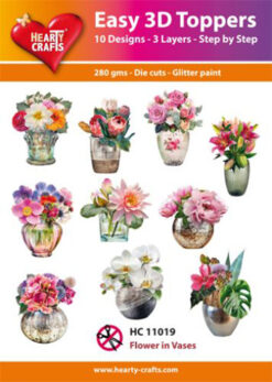 Hearty Crafts Easy 3D Toppers – 3D-paketti Kukkamaljakot