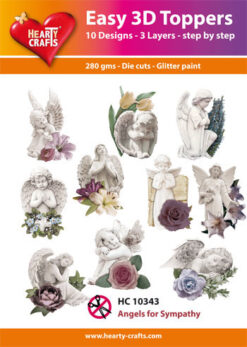 Hearty Crafts Easy 3D Toppers – 3D-paketti Osanotto enkelit