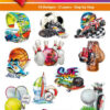 Hearty Crafts Easy 3D Toppers – 3D-paketti Urheilu & harrastus