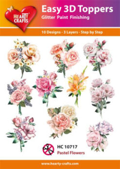 Hearty Crafts Easy 3D Toppers – 3D-paketti Kukkakimput