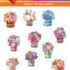 Hearty Crafts Easy 3D Toppers – 3D-paketti Kukkakimput