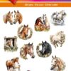 Hearty Crafts Easy 3D Toppers – 3D-paketti Kauniit hevoset
