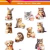 Hearty Crafts Easy 3D Toppers – 3D-paketti Syntymäpäivä eläimet