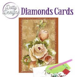 Timanttimaalauskortti Dotty Design Orange roses 10x15cm