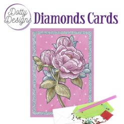 Timanttimaalauskortti Dotty Design Pink Peony 10x15cm