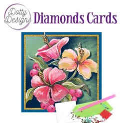 Timanttimaalauskortti Dotty Designs Beautiful Flowers 15x15cm
