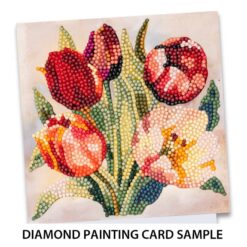 Timanttimaalauskortti Hearty Crafts Tulppaanit 16x16cm