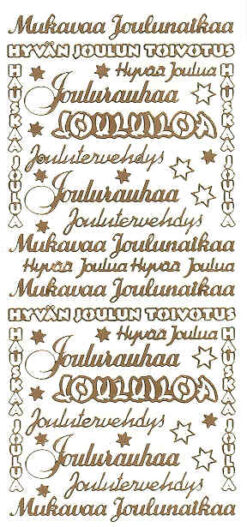 Ääriviivatarra Joulutekstit