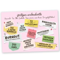 Yrittäjän unelmakartta-postikortti